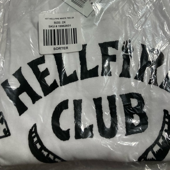 Retired! Stranger Things Hellfire Club White T-Shirt - Picture 2 of 2